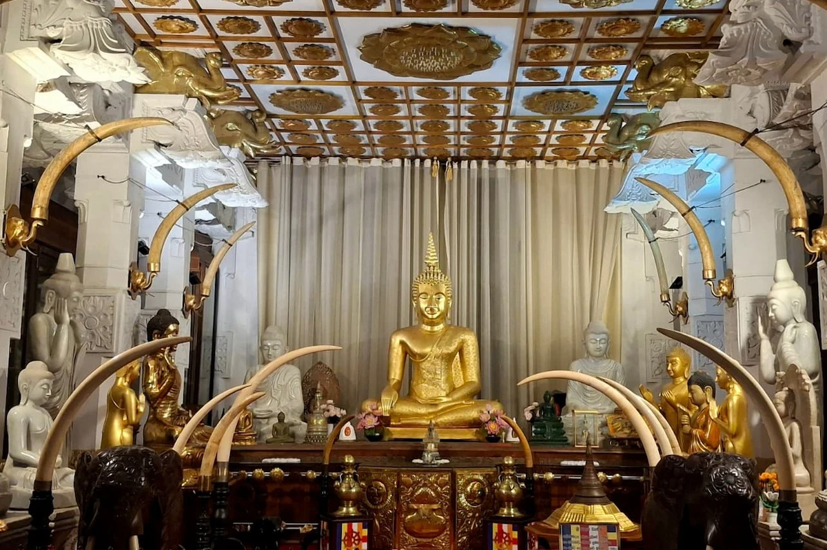 Dettaglio del Tempio del Dente a Kandy, dove è custodita un'importante reliquia del Buddha